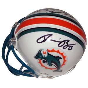 Ronnie Brown and Channing Crowder Autographed Miami Dolphins Mini 
