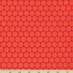  Peak Hour Circles Cotton Fabric   Red: Home & Kitchen