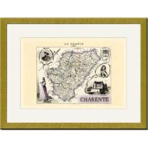  Gold Framed/Matted Print 17x23, Charente: Home & Kitchen