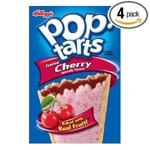 Kelloggs Frosted Cherry Pop Tarts, 6 Packages per Box (Pack of 4 