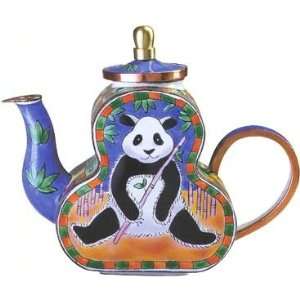  Charlotte di Vita Eleveness Panda Miniature Enamel Teapot 