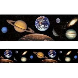   Space Wall Paper Solar System Planets Wallpaper Border: Home & Kitchen
