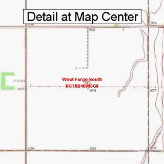  USGS Topographic Quadrangle Map   West Fargo South, North 