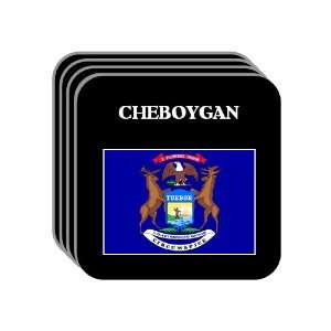  US State Flag   CHEBOYGAN, Michigan (MI) Set of 4 Mini 