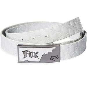  Fox Racing Network Leather Belt   Small/White: Automotive