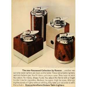  1965 Ad Ronson Corp. Varaflame Butane Table Lighters 