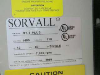 Sorvall RT7+ RT7 Plus Refrigerated Centrifuge  