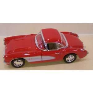   34 Scale Diecast 1957 Chevrolet Corvette in Color Red: Toys & Games