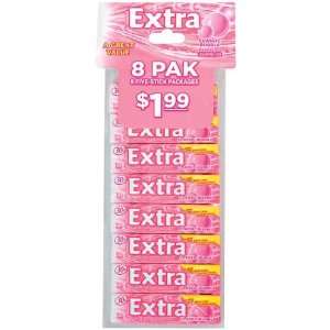 Extra Chewing Gum Classic Bubble Sugar Free 5 Sticks   20 Pack  