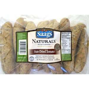 Saags Naturals Chicken Sun dried Tomato Sausages 3lb Pkg  