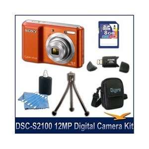  Sony DSC S2100 Cyber shot 12.1MP Digital Camera (Orange 