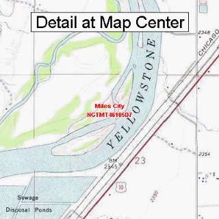  USGS Topographic Quadrangle Map   Miles City, Montana 