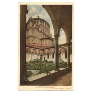   Postcard The Cloisters at Chiesa Santa Maria delle Grazie Milan Italy