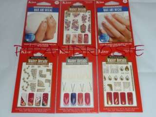 CHOOSE A PACK KISS PROFESSIONAL WATER DECALS NAIL ART TRANSFERS NEW 
