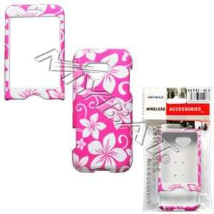  Hot Pink with White Plumeria Hawaii Flowers Design Snap On 