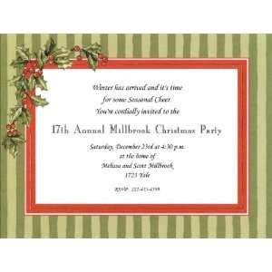  Holly Christmas Invitations By M Middleton: Home & Kitchen