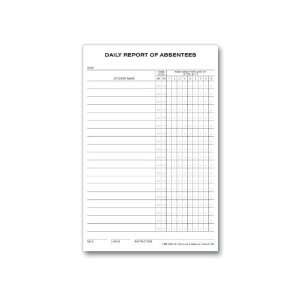  School Smart Daily Report of Absentees Forms   4.25 x 6.5 