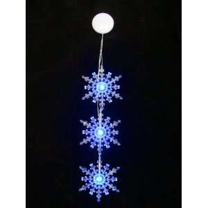  Lighted 3 Piece Snowflake Christmas Window Decorations