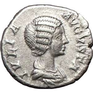 JULIA DOMNA 199AD RARE Silver Authentic Ancient Roman Coin Pietas Duty 