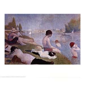    Bathing At Asnieres by Georges Seurat 24x16
