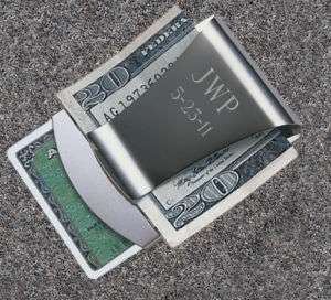 Smart Money Clip   Credit Card Holder Personalized  