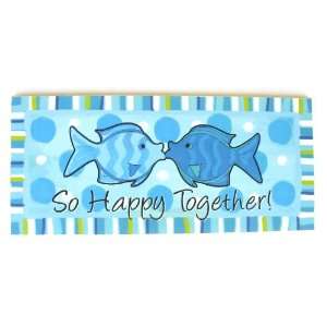  So Happy Together   Tropical Beach Sign w/ Kissing Fish 