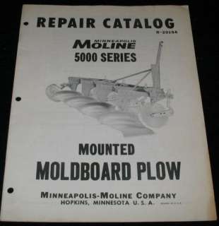 MN MOLINE Repair Catalog Mounted Moldboard Plow  