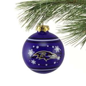   Ravens Purple Glass Ball Snowflake Ornament: Sports & Outdoors