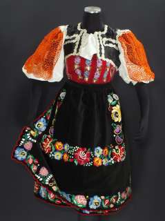 Complete Slovak Folk Costume [Detva] embroidery blouse apron skirt 