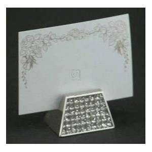 GLITTER GALORE PLACE CARD HOLDERS SET/4, NICKEL PLATED.  