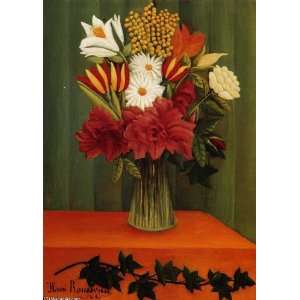 FRAMED oil paintings   Henri Rousseau   24 x 34 inches   Bouquet of 