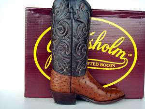 Chisholm Mens Full Quill Ostrich Cowboy Boots  