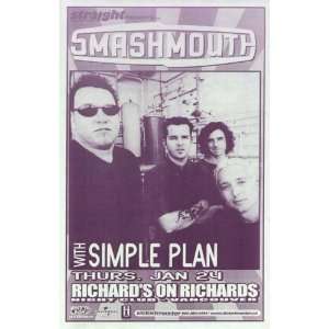 Smashmouth Vancouver Original Concert Poster 2002 