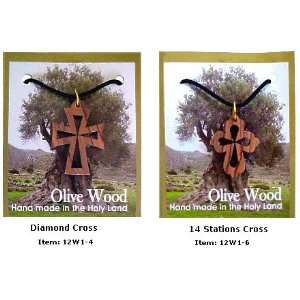 Small Olive Wood Necklaces Holy Land Womens Mens Spiritual Religious 