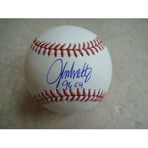  Autographed John Smoltz Baseball   96 Cy Official Ml W coa 
