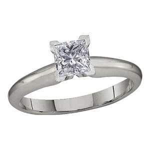   Princess Cut Classic Solitaire Ring (1/2 ct, H, SI2), Size 7 Jewelry