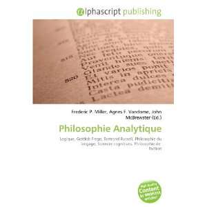    Philosophie Analytique (French Edition) (9786132917034) Books