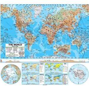  Universal Map 762543981 World Advanced Physical Classroom Wall Map 