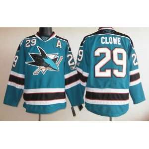  Ryane Clowe Jersey San Jose Sharks #29 Blue Jersey Hockey 