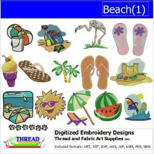    Digitized Embroidery Designs   Beach(1)   CD: Home & Kitchen