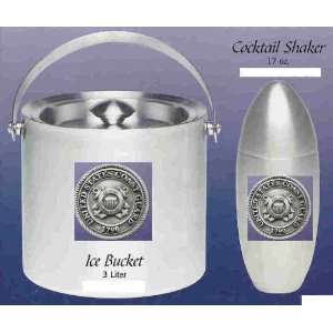   Stainless Steel Ice Bucket and Cocktail Shaker Set: Home & Kitchen