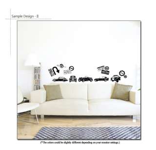 CLASSIC CARS ★ Mural Art Wall Paper Removable Sticker  