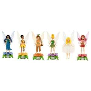 6PC Tinkerbell Fairies Collection Flutter Wing 5 Doll Set Silvermist 