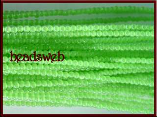 3mm Green Cats Eye Cats Eye Round Glass Loose Beads  