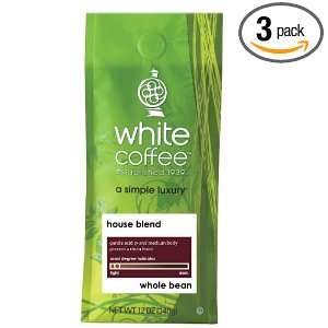 White Coffee House Blend (Whole Bean), 12 Ounce (Pack of 3)  