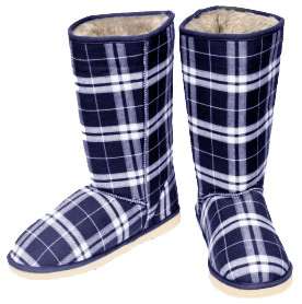 Trendy Cool Flannel Plaid Zebra Boots, Fur Lined SALE  