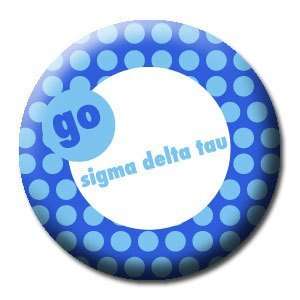 GO SIGMA DELTA TAU Polka Dot Pinback Button 1.25 Pin / Badge ~ SDT