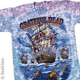 New GRATEFUL DEAD Ship Of Fools Tie Dye T Shirt  