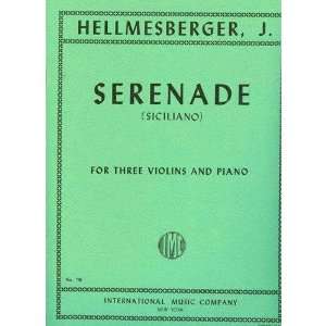 Hellmesberger, Joseph   Serenade (Siciliano)   Three Violins and Piano 