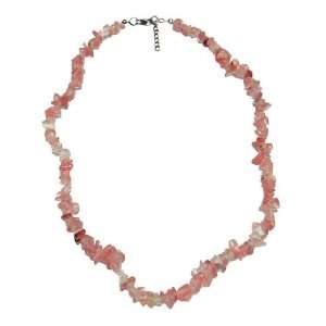  Necklace 45 cm composed of genuine rough quartz gemstone 